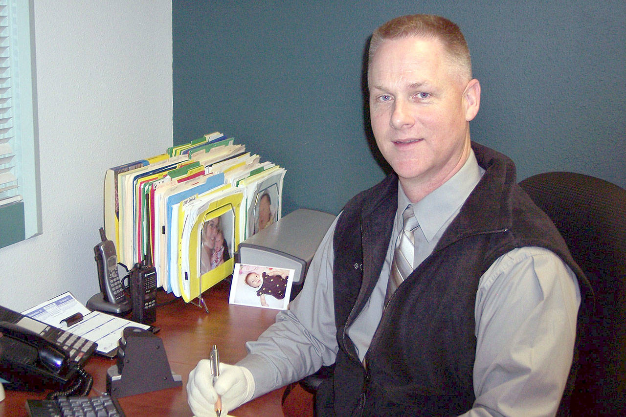 Ed Schilke, Port Angeles Police Department records division supervisor, is slated to retire Thursday after 32½ years of service. (Port Angeles Police Department)