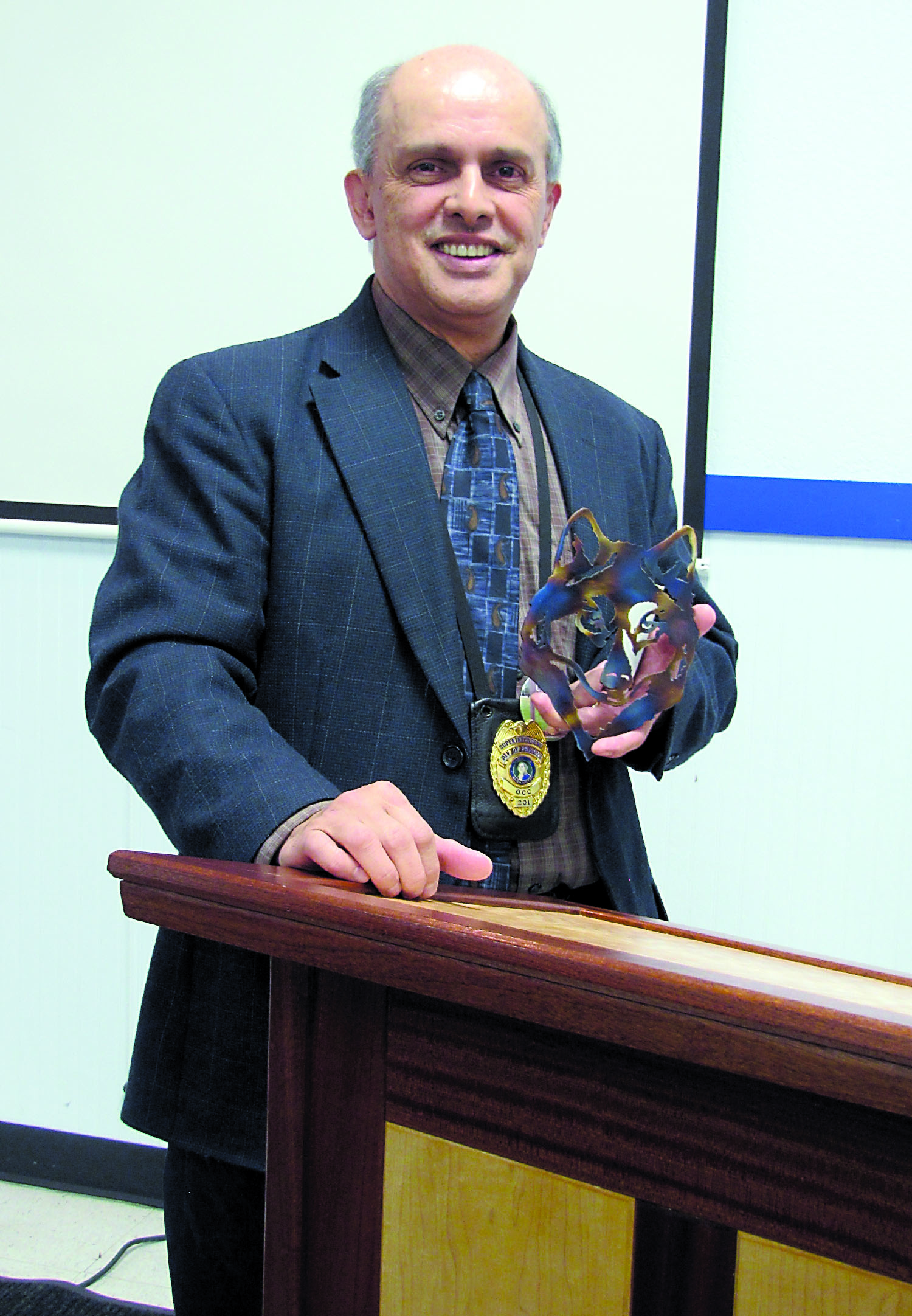 Corrections Superintendent John Aldana spoke to the Forks Chamber of Commerce Wednesday.