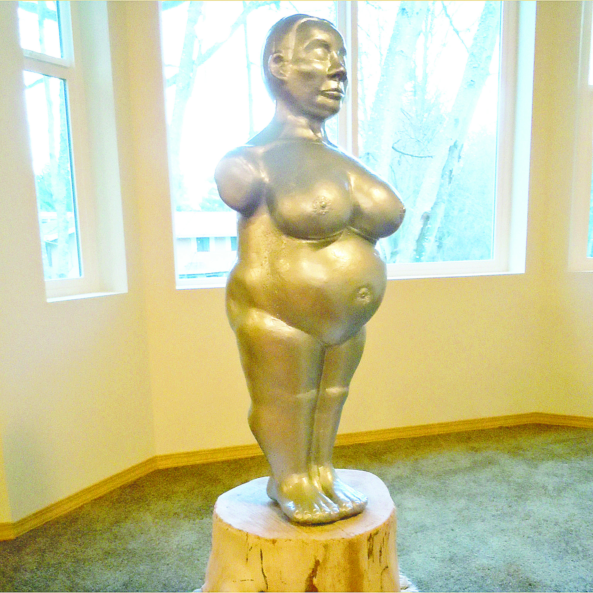"Mother Earth" is a 4-foot statue that was reportedly taken from a property on O'Brien Road