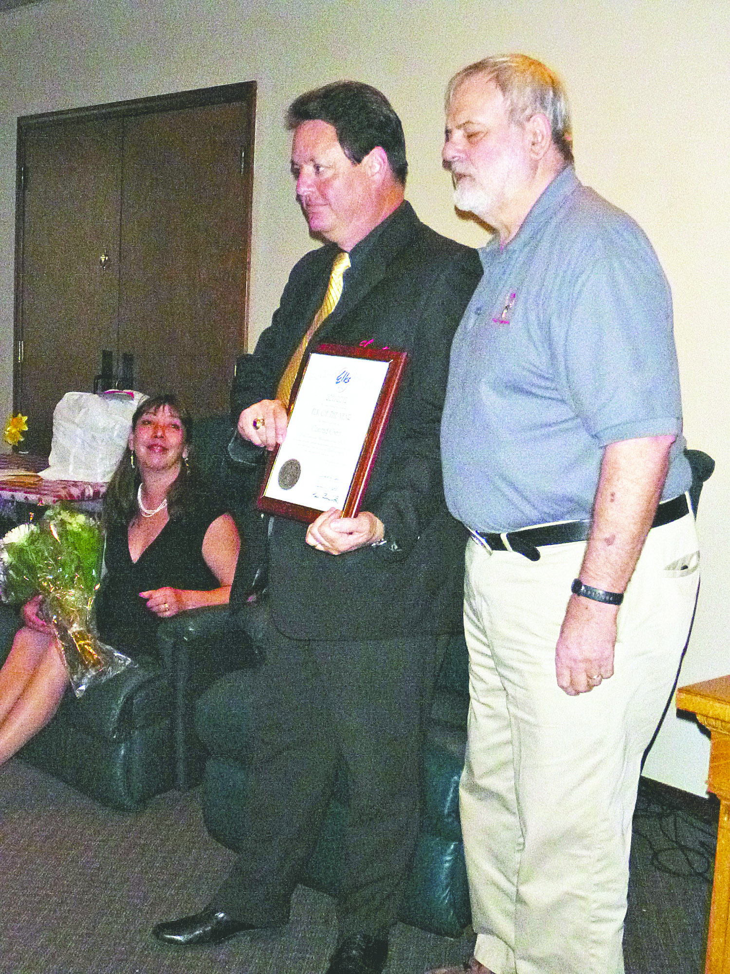 With spouse Karen Oien