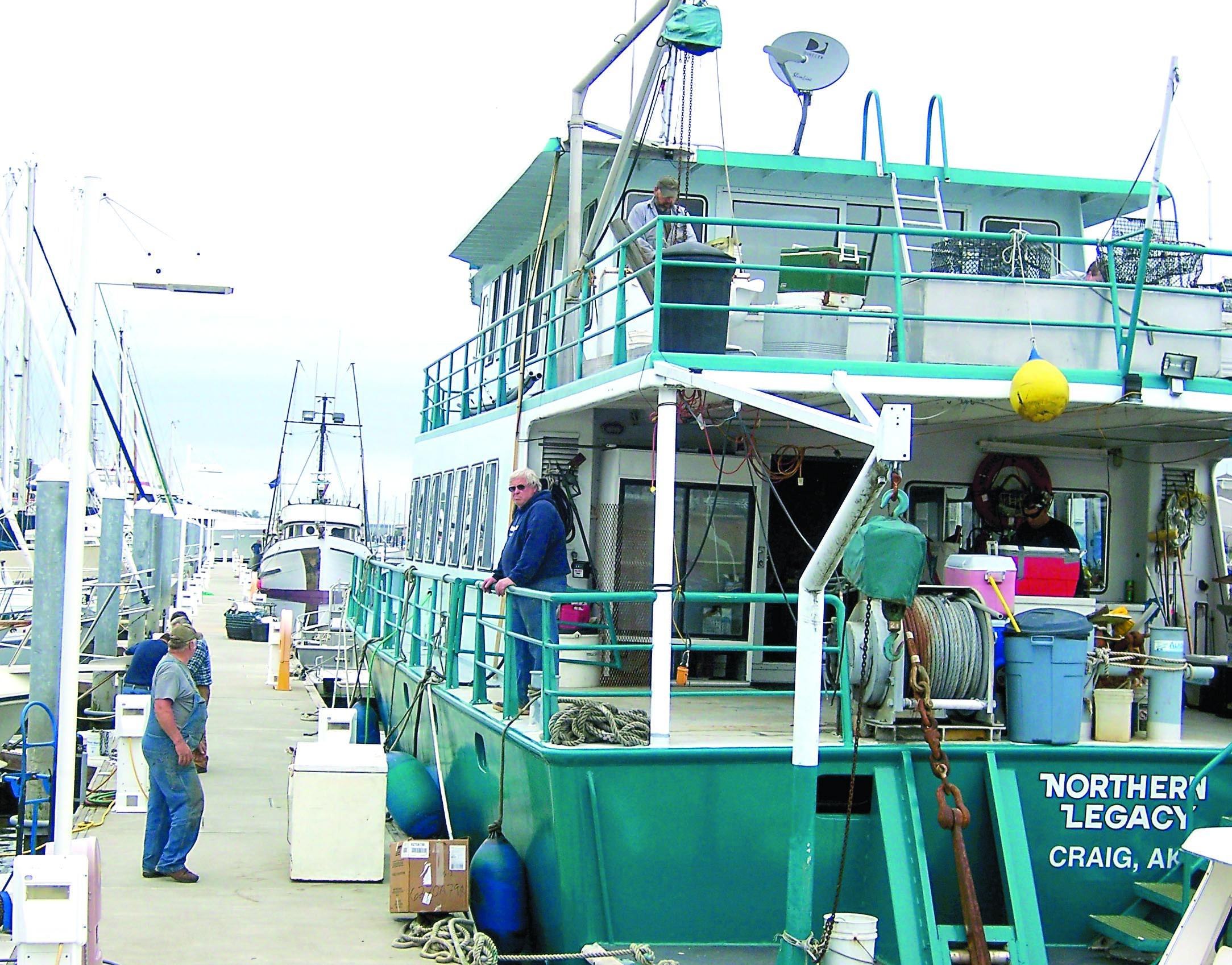 Pete Hanson stands on the deck of his Northern Legacy