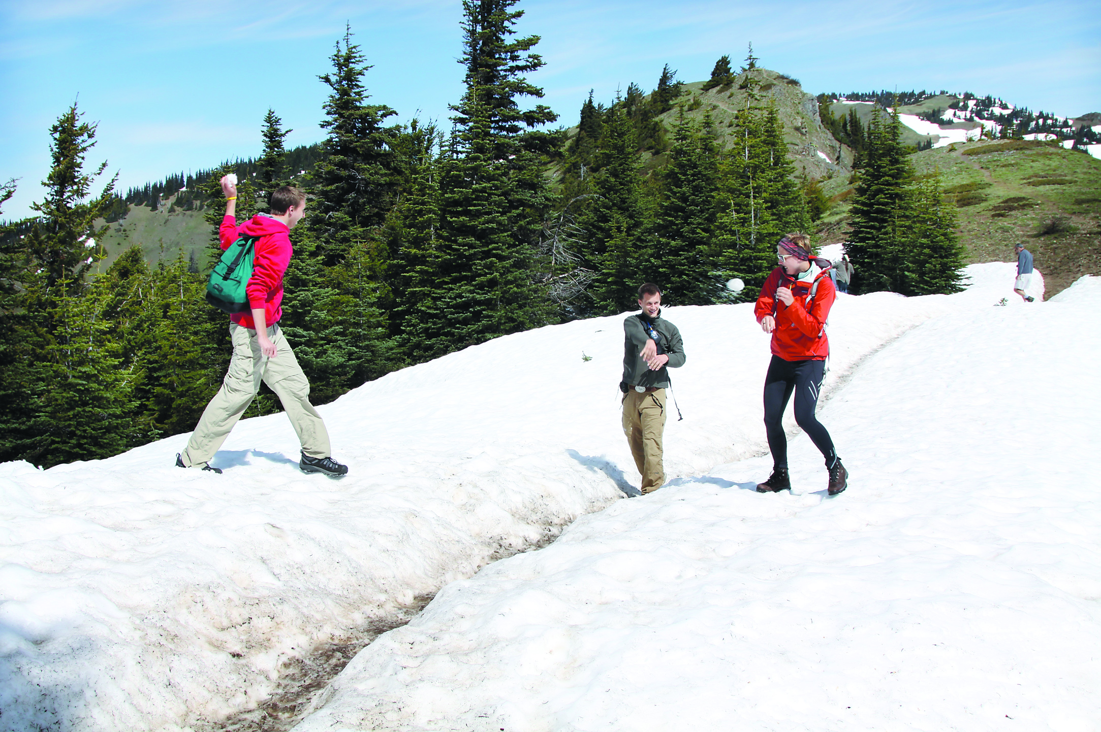 Three visitors to Hurricane Ridge in Olympic National Park — Jeff Bayard from Minnesota