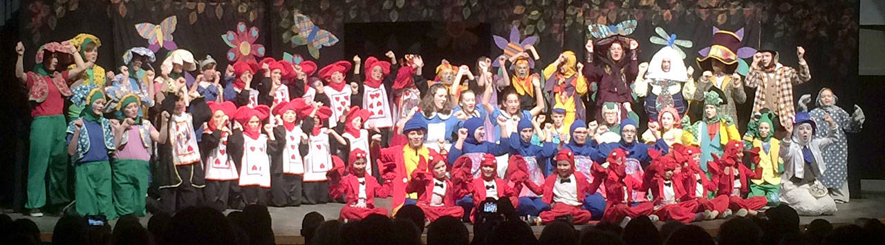 Local students took part in the Missoula Children’s Theatre performance of “Alice in Wonderland” in 2017.