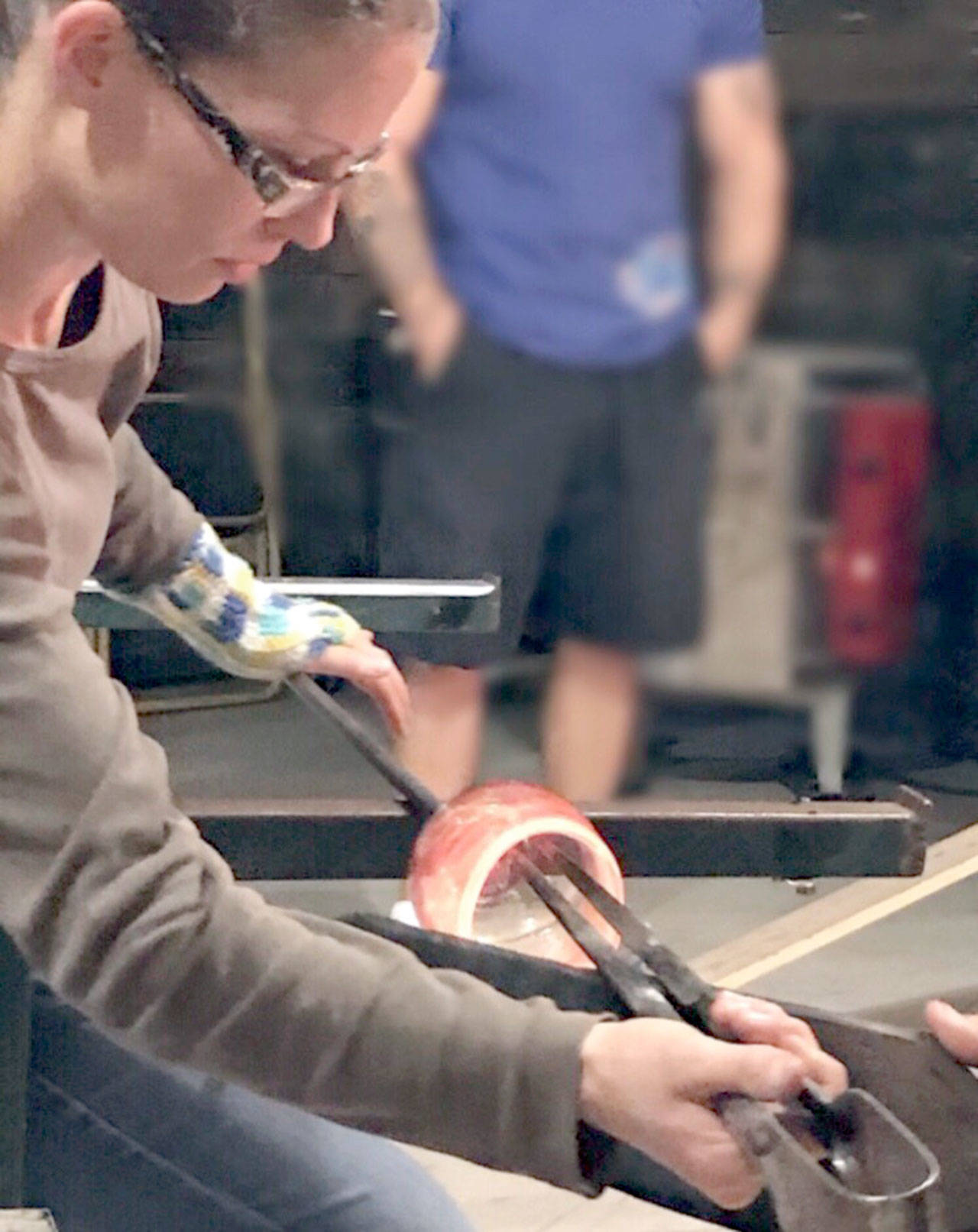 Sequim glass blower Megan Schmidlkofer will speak during the Olympic Peninsula Art Association meeting Wednesday.