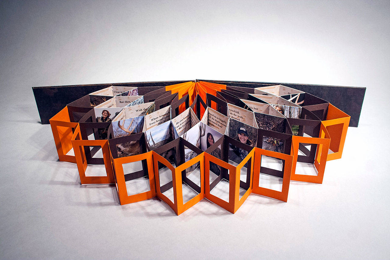 Laura Russell’s “Magnificent Beast” is among the artist books on display at the Port Angeles Fine Arts Center.