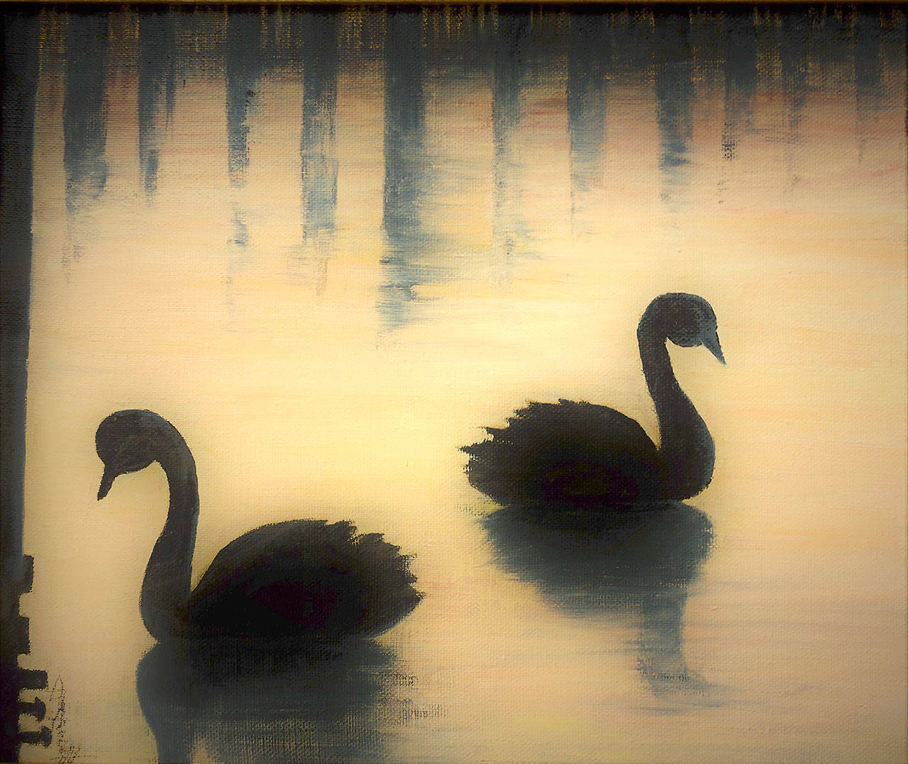 “Black Magic” is one of the paintings by Ann Arscott that will be on exhibit at Gallery 9.