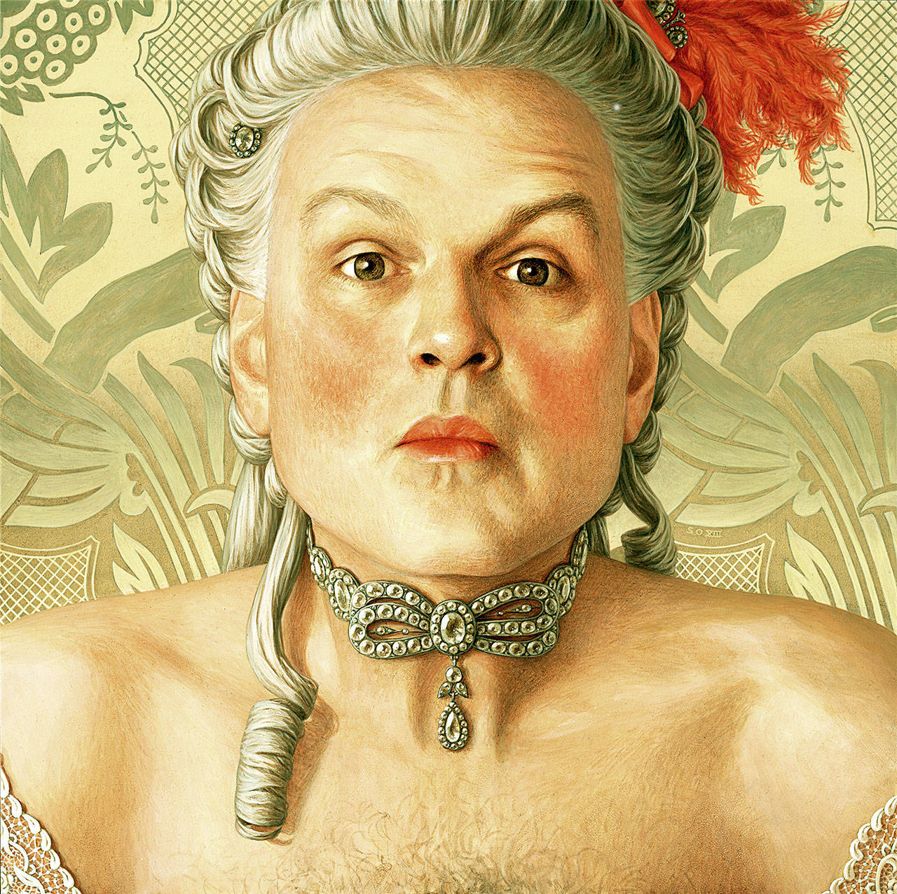 The paintings of Stephen O’Donell — who says he is often referred to as the man in a dress artist — will go on exhibit at Peninsula College on Tuesday.