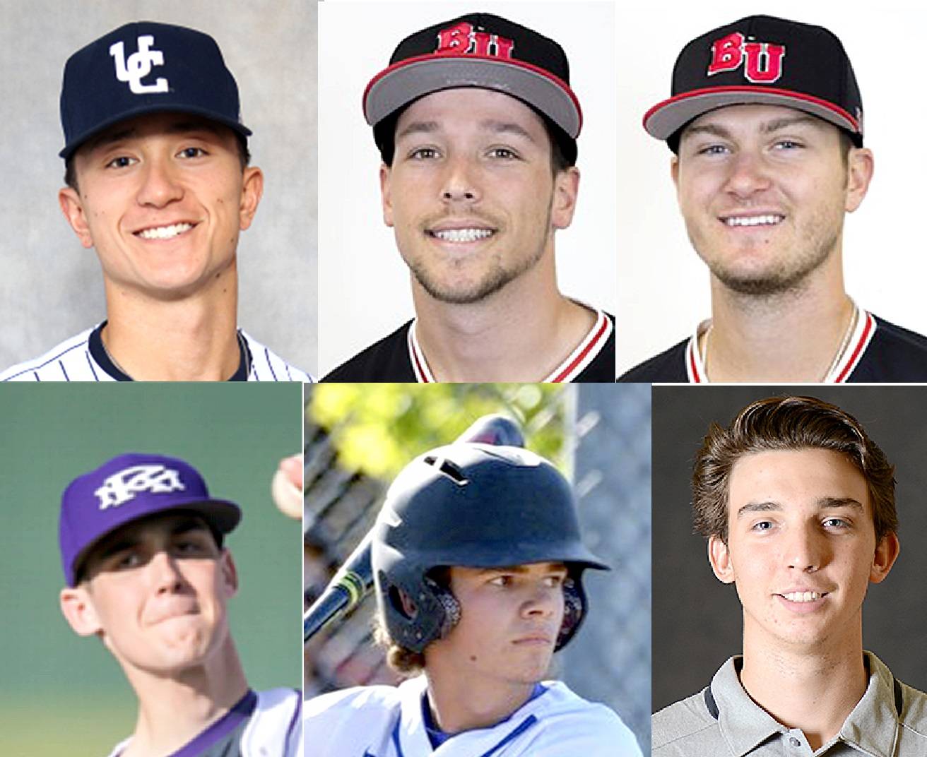 The first six signees of the 2018 Lefties. From left top, are Chris Schasteen, Devin Sutorius and Jake Portaro. From left, bottom are Ethan Christianson, Brennan Rozell and Nathan Bonck.