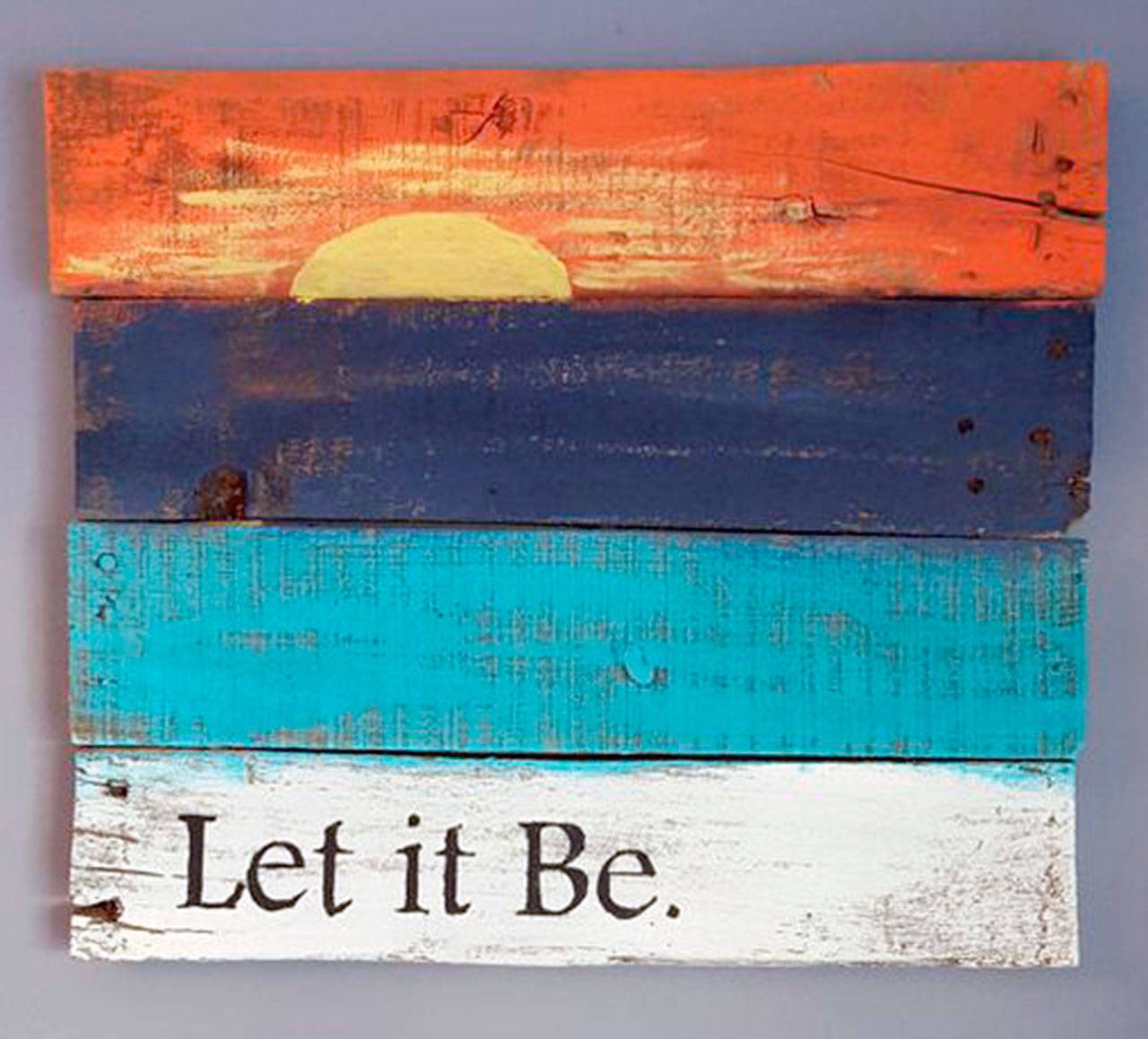 “Let It Be” is an example of pallet art.