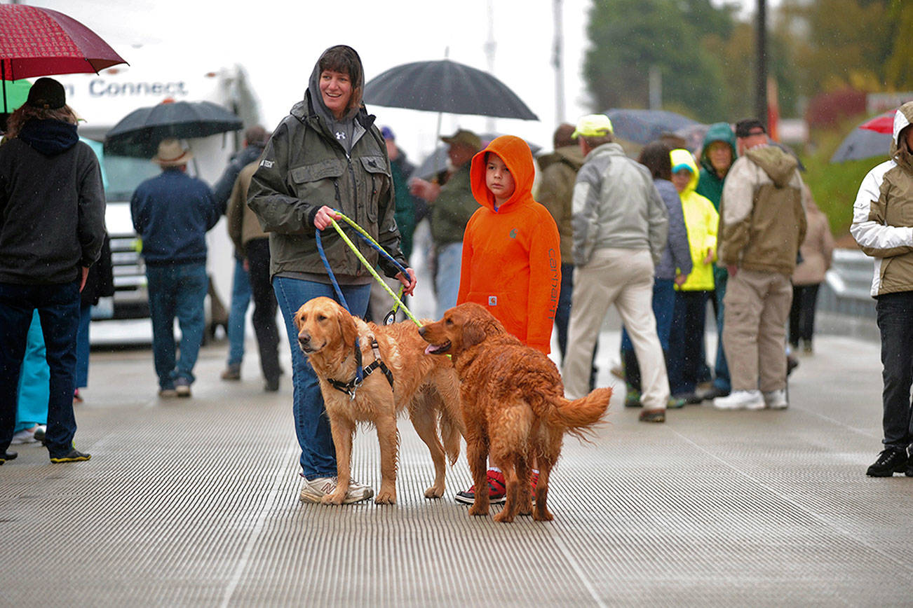 Community celebrates completion of McDonald Creek Bridge; span expected to reopen Tuesday