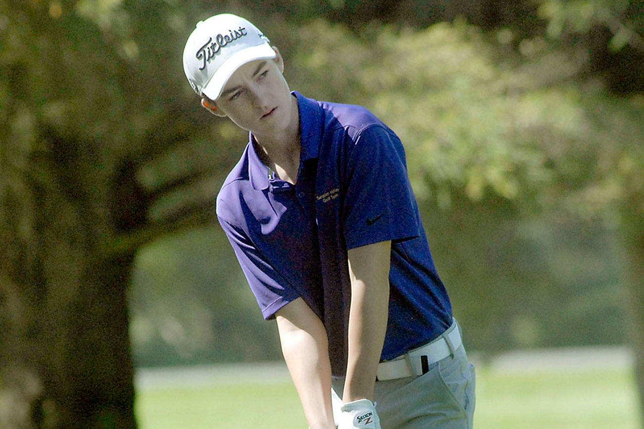 ALL-PENINSULA BOYS GOLF: Sequim sophomore Paul Jacobsen swings his way to MVP