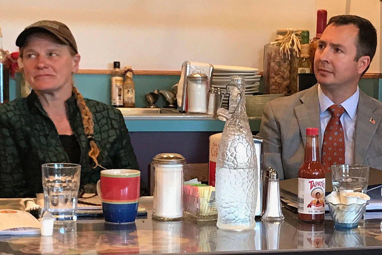 Nichols, Barkhuis spar in prosecuting attorney race forum in Port Angeles