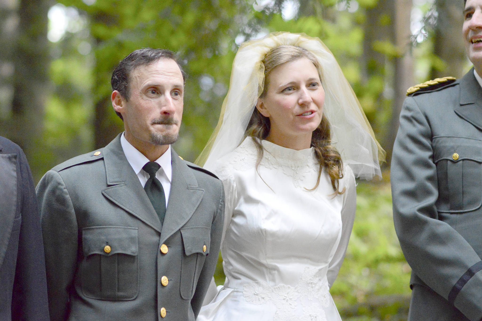 Josh Sutcliffe and Sharah Truett, seen in the 2017 Shakespeare in the Woods production, will perform a scene from “The Taming of the Shrew” in the “As You Love It” fundraiser at Port Angeles’ Camaraderie Cellars this Friday. (Diane Urbani de la Paz/for Peninsula Daily News)