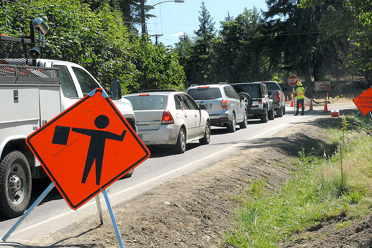 PHOTO: Delays on Hurricane Ridge Road