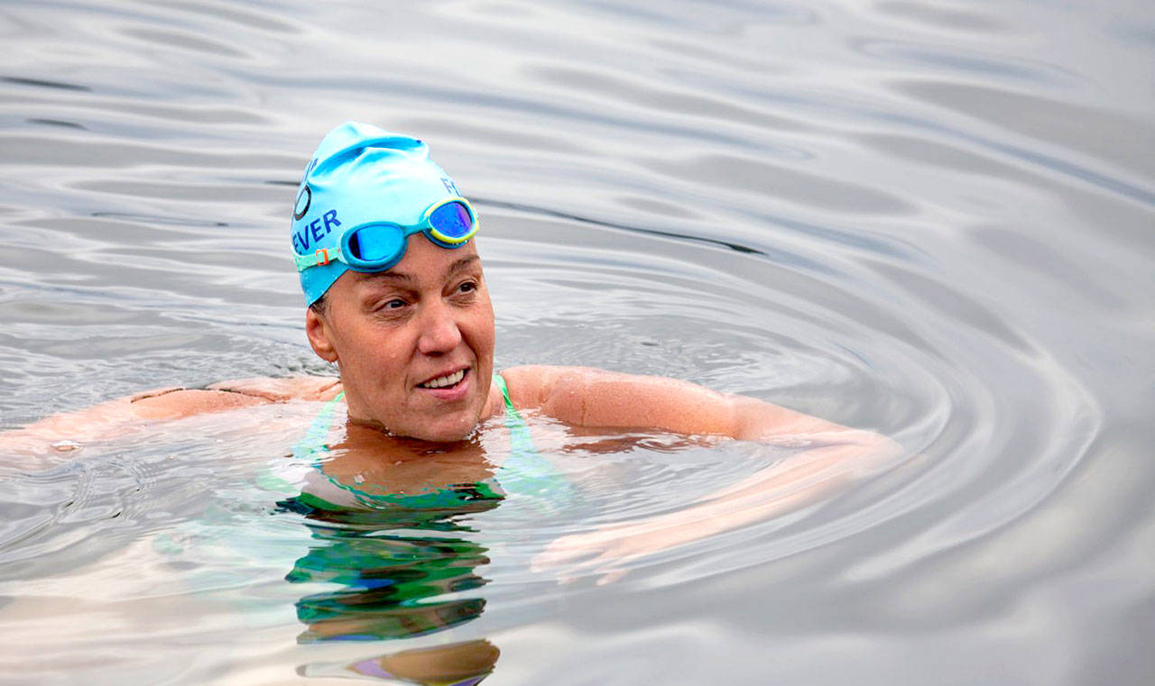 Susan Simmons of James Bay, B.C., plans to swim across the Strait of Juan de Fuca — and back.