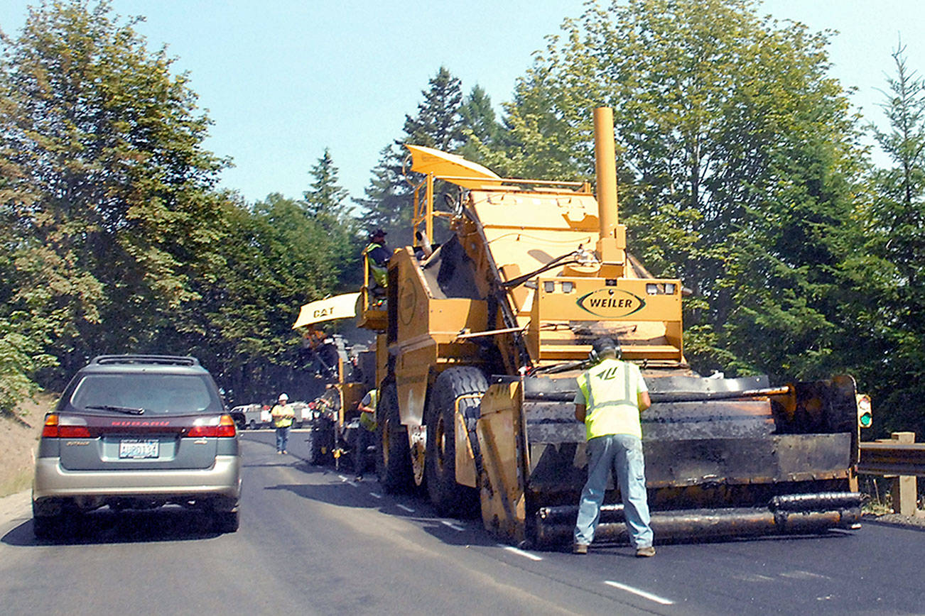 Paving the way on Hurricane Ridge Road