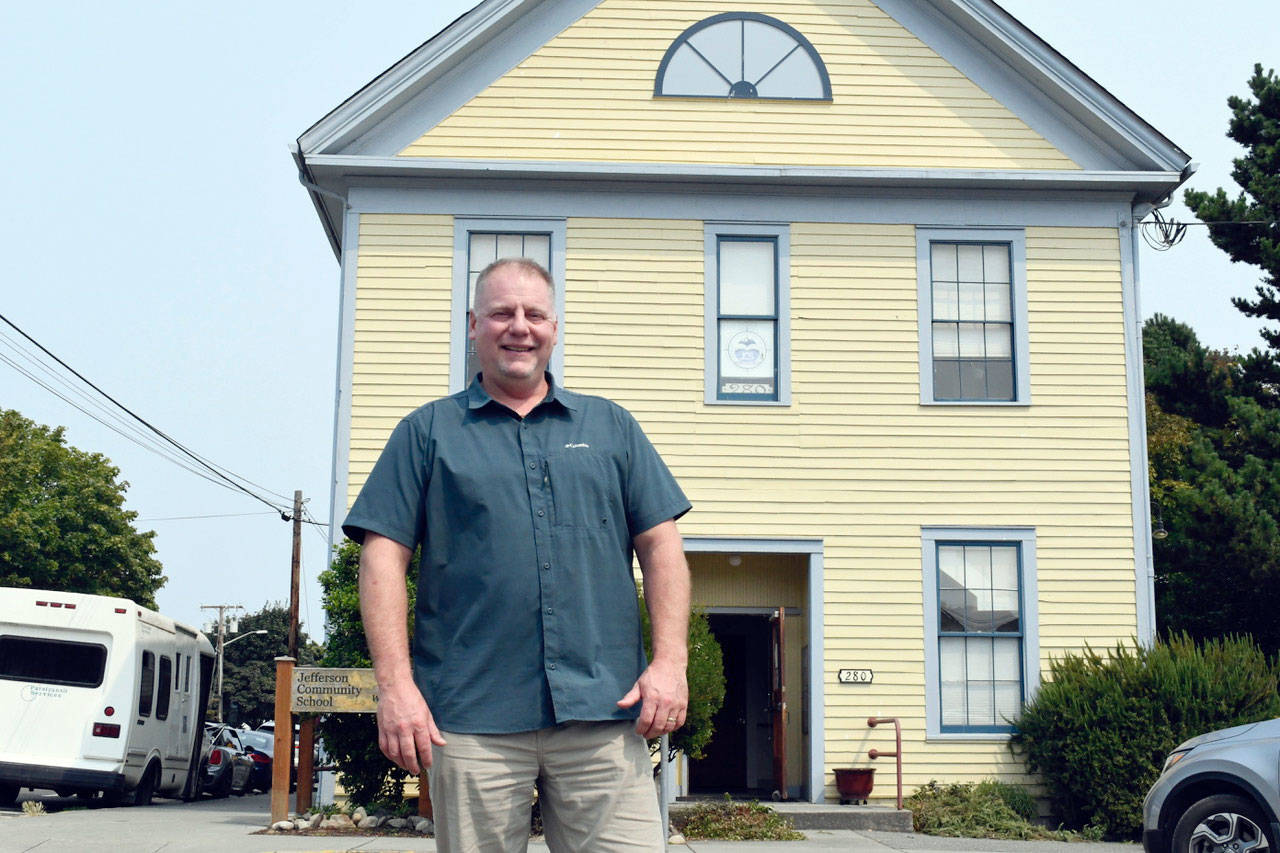 Craig Frick, head of school of the private Jefferson Community School, said that the school listed the building for sale this spring but withdrew the offer when an anonymous donor made a financial gift that will allow the school to stay. (Jeannie McMacken/Peninsula Daily News)