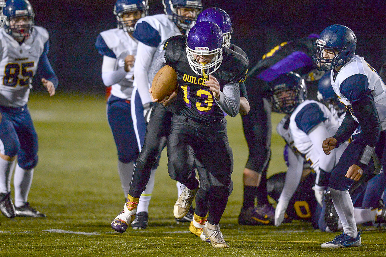 Quilcene running back Olin Reynolds led the Rangers in rushing last season. (Jeff Halstead/for Peninsula Daily News)