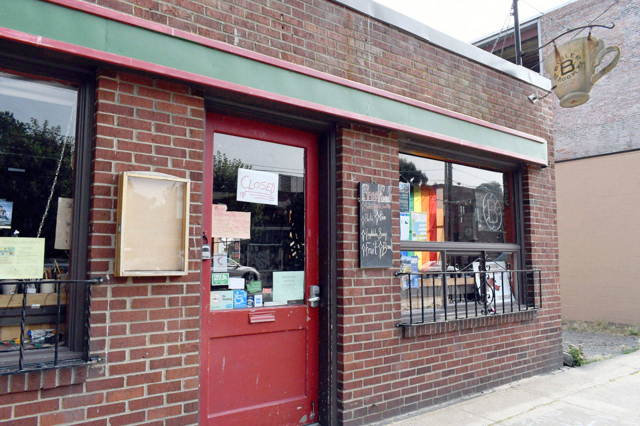 The Boiler Room on Water Street in Port Townsend is in transition and faces an uncertain future. Mounting bills combined with a changing population of those who visit the coffeehouse has led its board of directors to rethink its operation. A meeting scheduled for Saturday will open a community conversation about its continued operation. (Jeannie McMacken/ Peninsula Daily News)