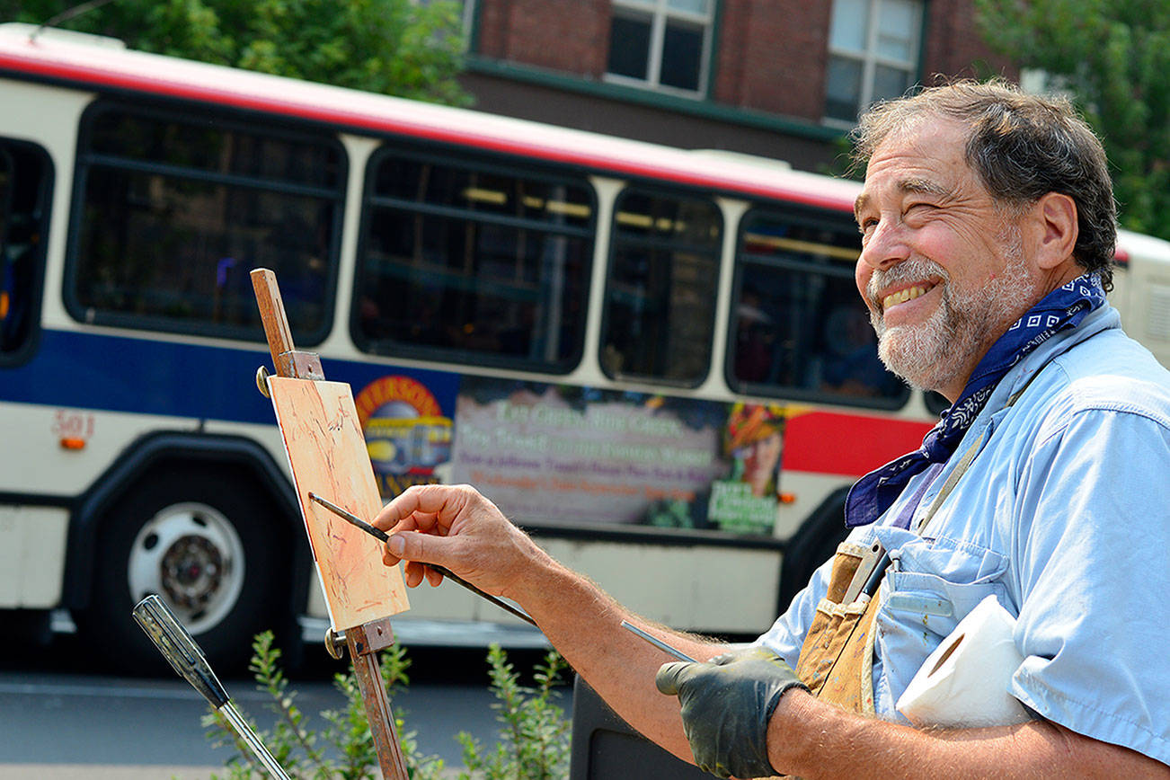 PHOTO: Painting as the air clears