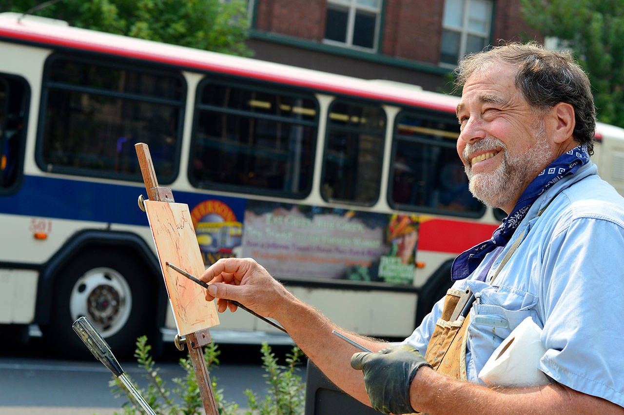 PHOTO: Painting as the air clears