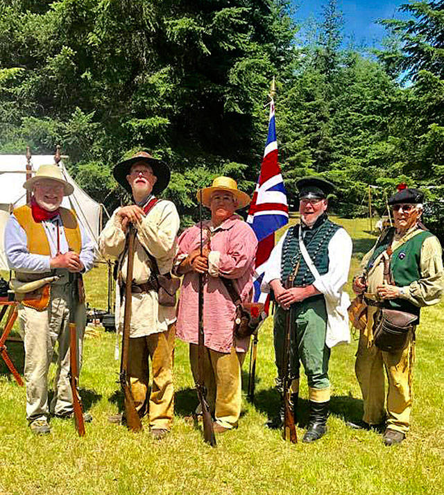Participants at a previous Green River Mountain Men rendezvous include, from left, Old Bear, Dwayne, Beaverman, Sir Michael and Canadian Bob.