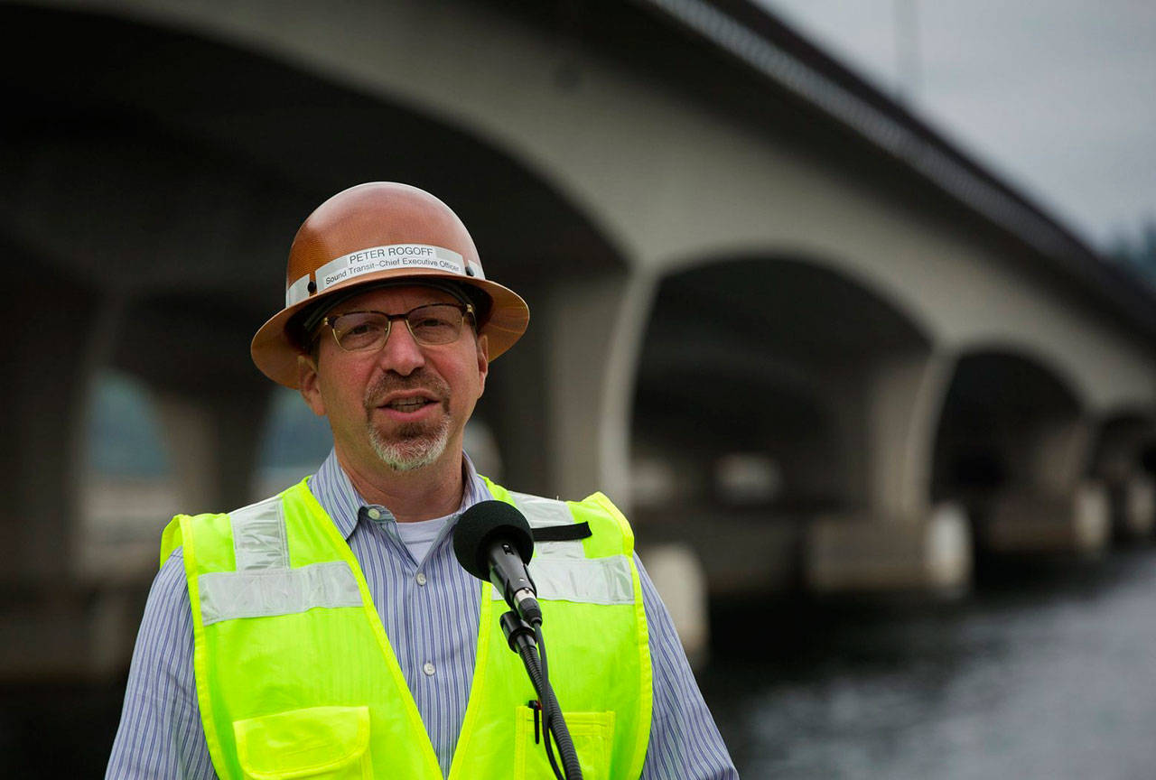 Sound Transit CEO Peter Rogoff meets with a Port Angeles management coach, who is paid $550 per hour, to help him get along better with his employees. (Ellen M. Banner/The Seattle Times)