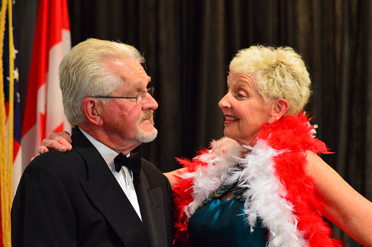 Carol Swarbrick and Jim Dries have collaborated on many theatrical productions including “Side by Side by Sondheim,” a spring 2015 musical revue in Sequim. (Diane Urbani de la Paz/for Peninsula Daily News)