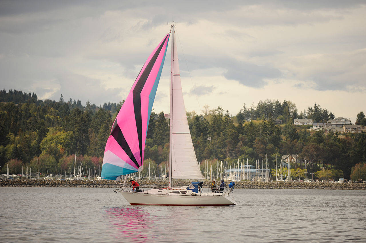 John Wayne Marina hosts the 2018 Reach and Row for Hospice event Saturday. (Michael Dashiell/Olympic Peninsula News Group)