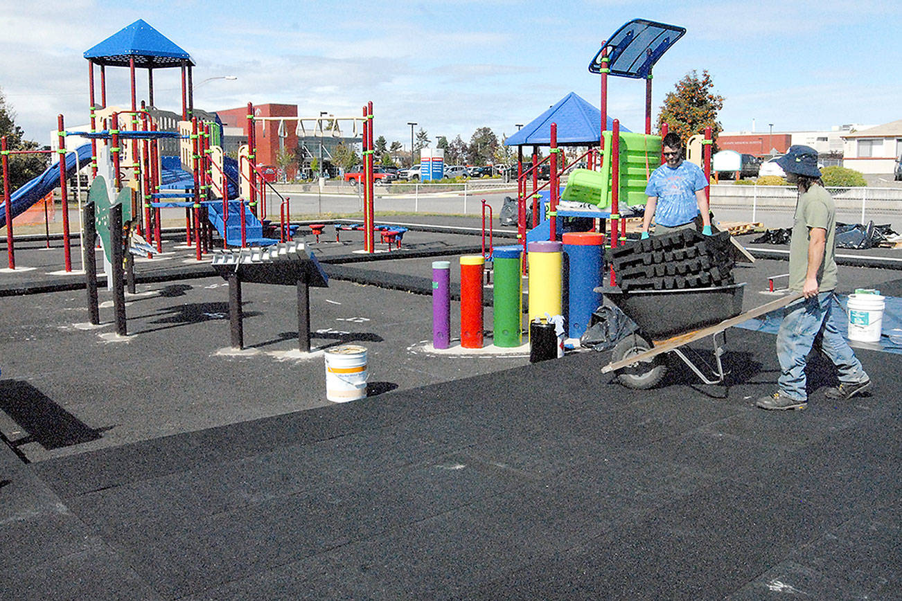 PHOTO: Setting the stage for playground in Port Angeles