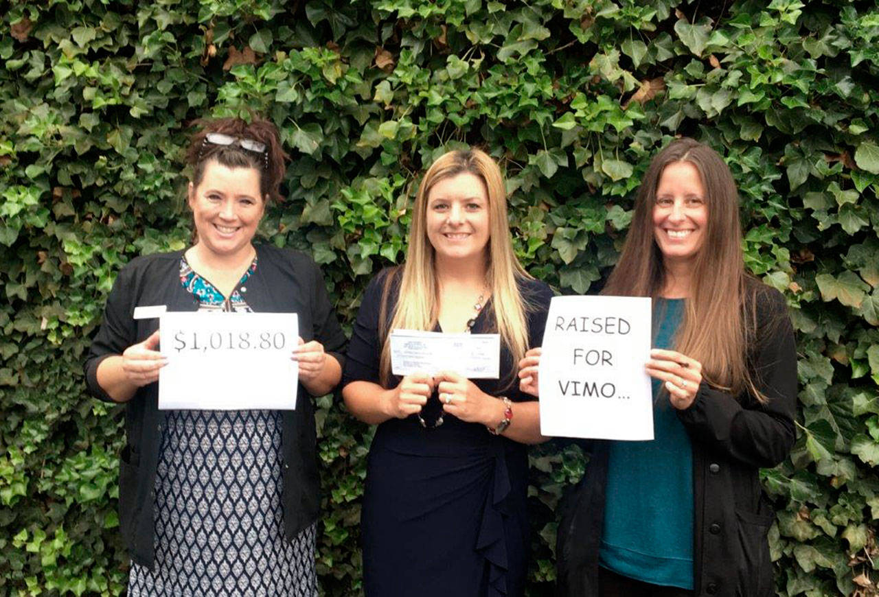 From left, Jeni Flores, Jim’s Pharmacy; Shenna Younger, director of operations and revenue for VIMO; and Susie Petty, Jim’s Pharmacy.