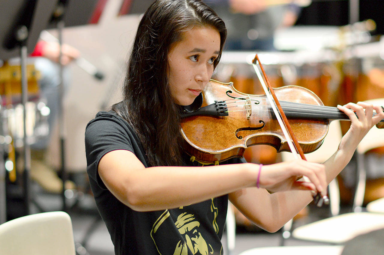 Shinia Kildall looks forward to playing, among other works, Gliere’s “Russian Sailor’s Dance.” Kildall is among the Port Angeles Symphony’s 65 musicians set to play two Pops & Picnic concerts. (Diane Urbani de la Paz)