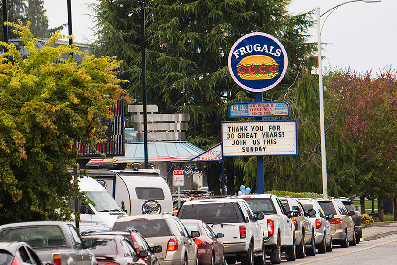 PHOTO: Vehicles line street for Frugals anniversary