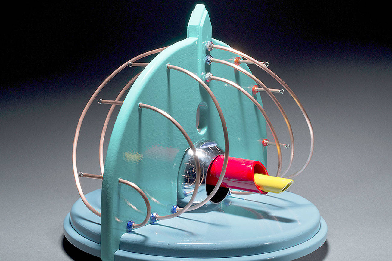 Green art, fiber art displayed on Port Townsend Gallery Walk