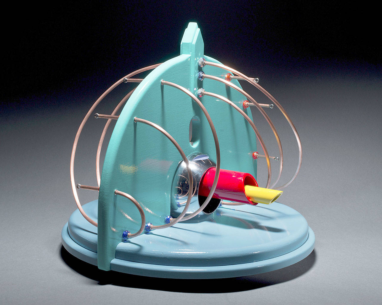 “Polychrom Nucleolar” by Leslie Schnick is on display at the Northwind Arts Center.