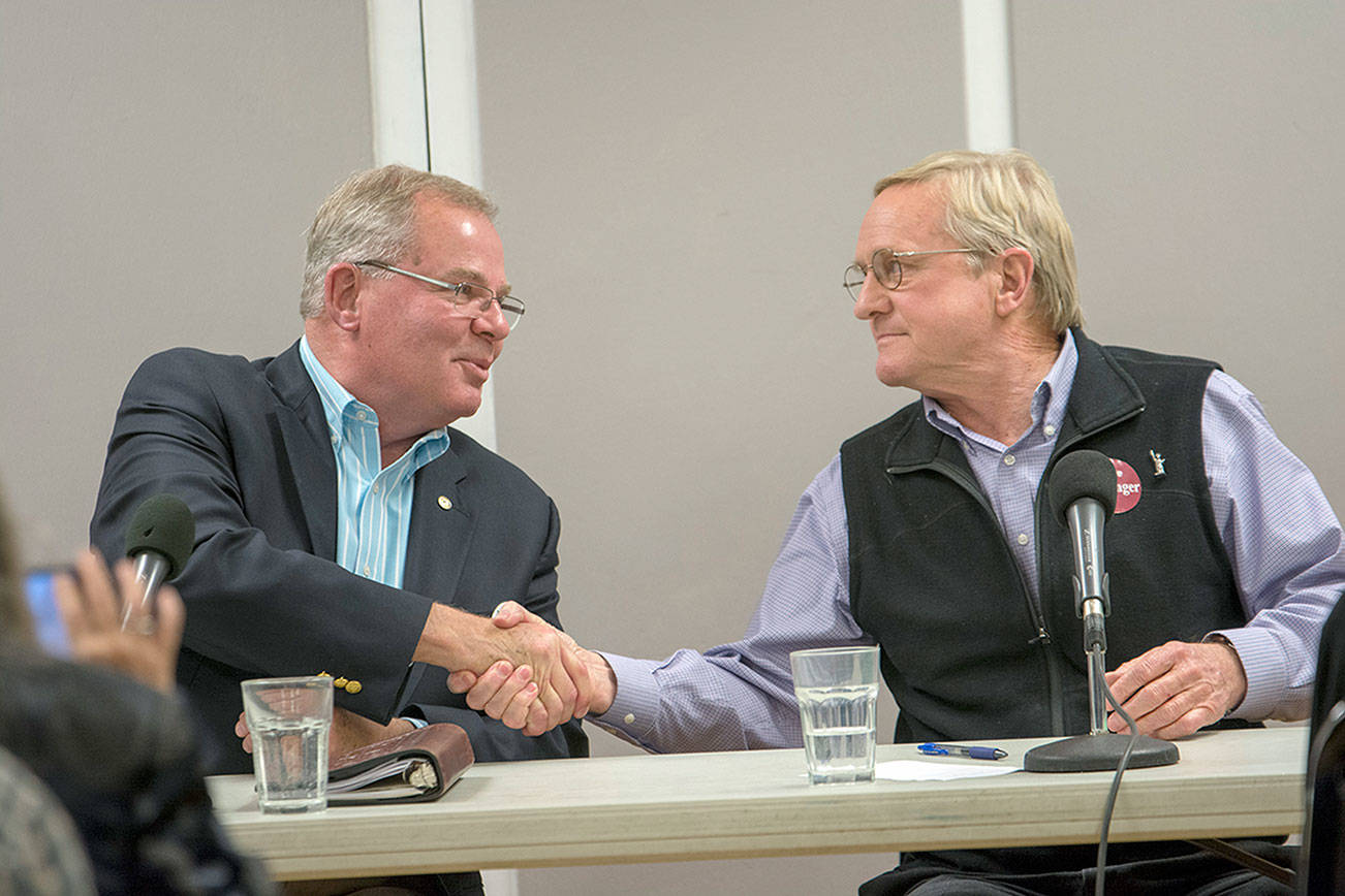 District 24: Tharinger, McEntire debate on school violence, carbon fee