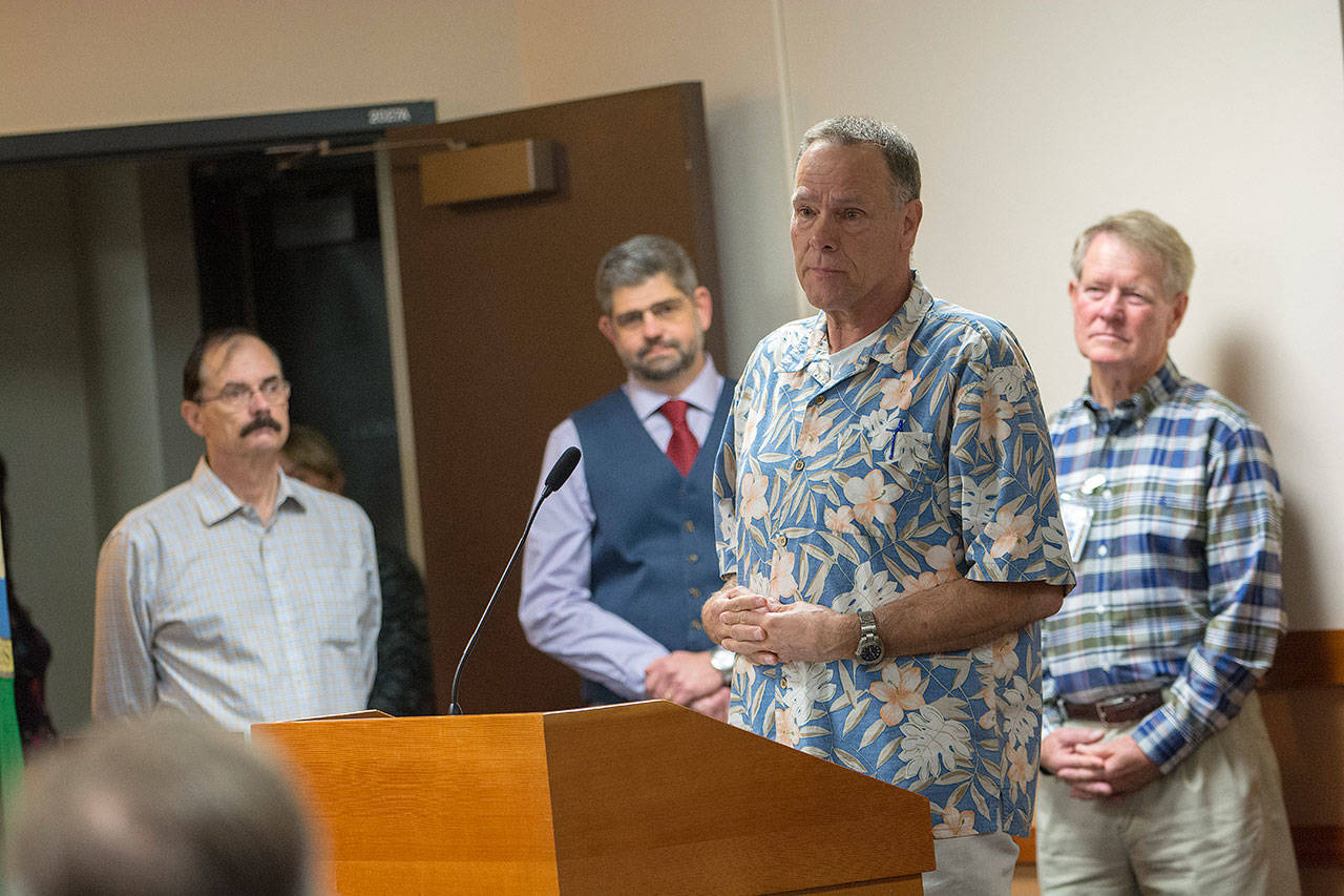 Former Clallam County Administrator Jim Jones, now retired, reflects on his 12 years serving as Clallam County’s top administrator. (Jesse Major/Peninsula Daily News)