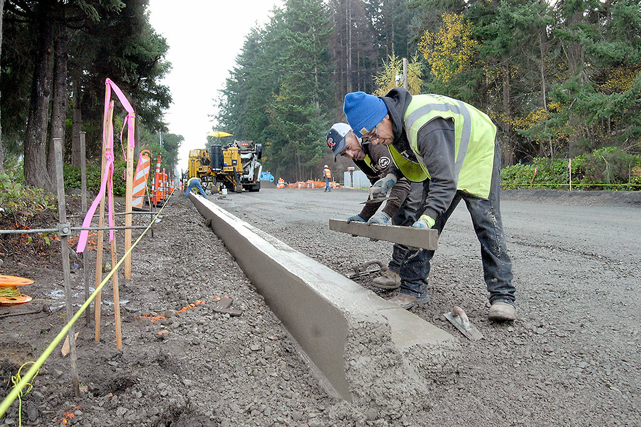 Port Angeles 10th Street work slow but steady