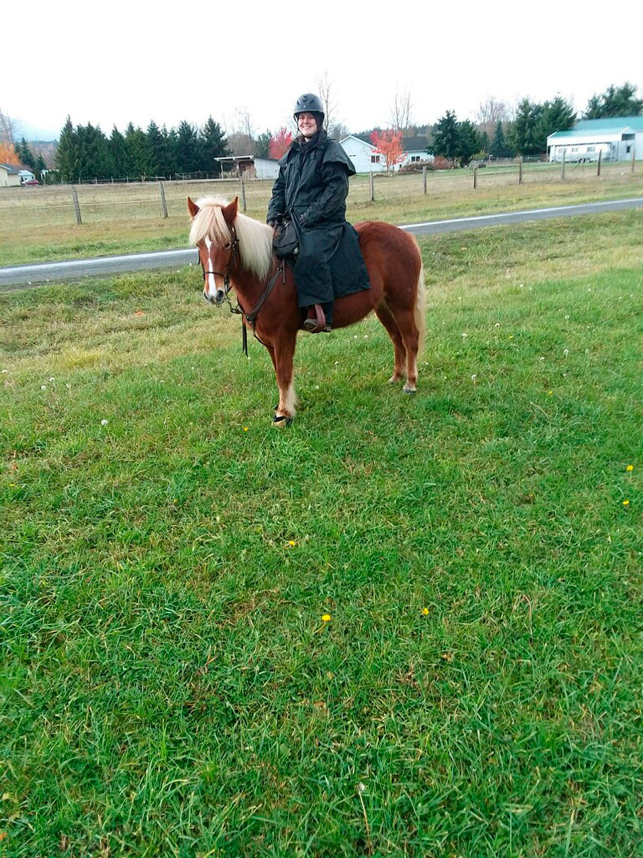 To help motivate her to ride during the fall and winter months even when it’s cold, damp and rainy outside Natira Hardesty, with Honey, joined the Facebook group Washington State Cold Weather Riding Challenge. “It’s all about encouraging each other to stay on track.” (Carolina Gillespie)