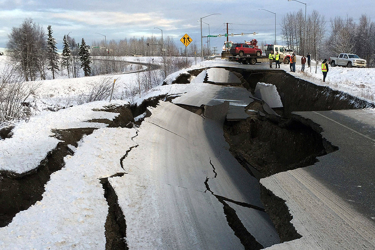 Back-to-back earthquakes shatter roads and windows in Alaska