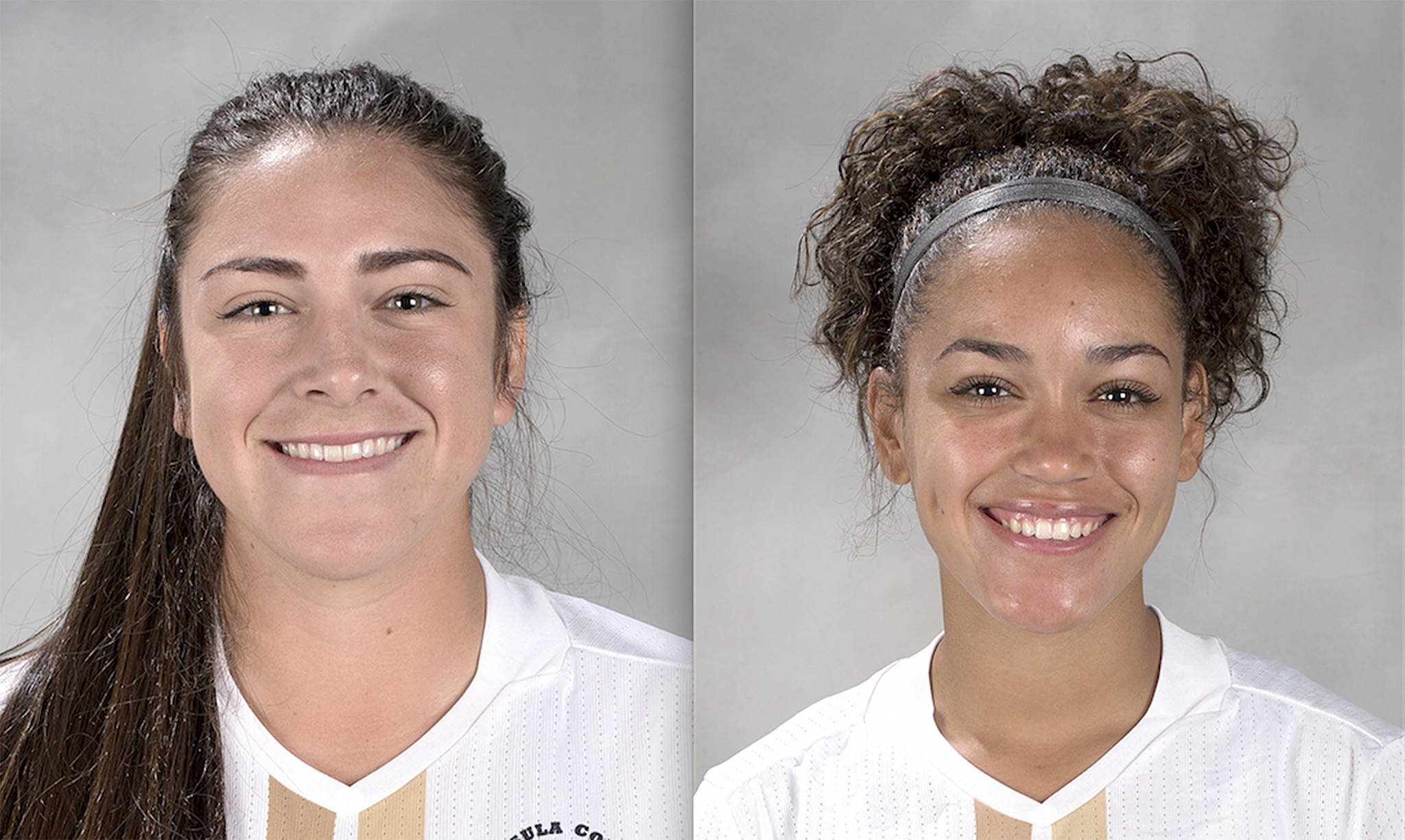 Peninsula College’s Samantha Guzman, left and Halle Watson.