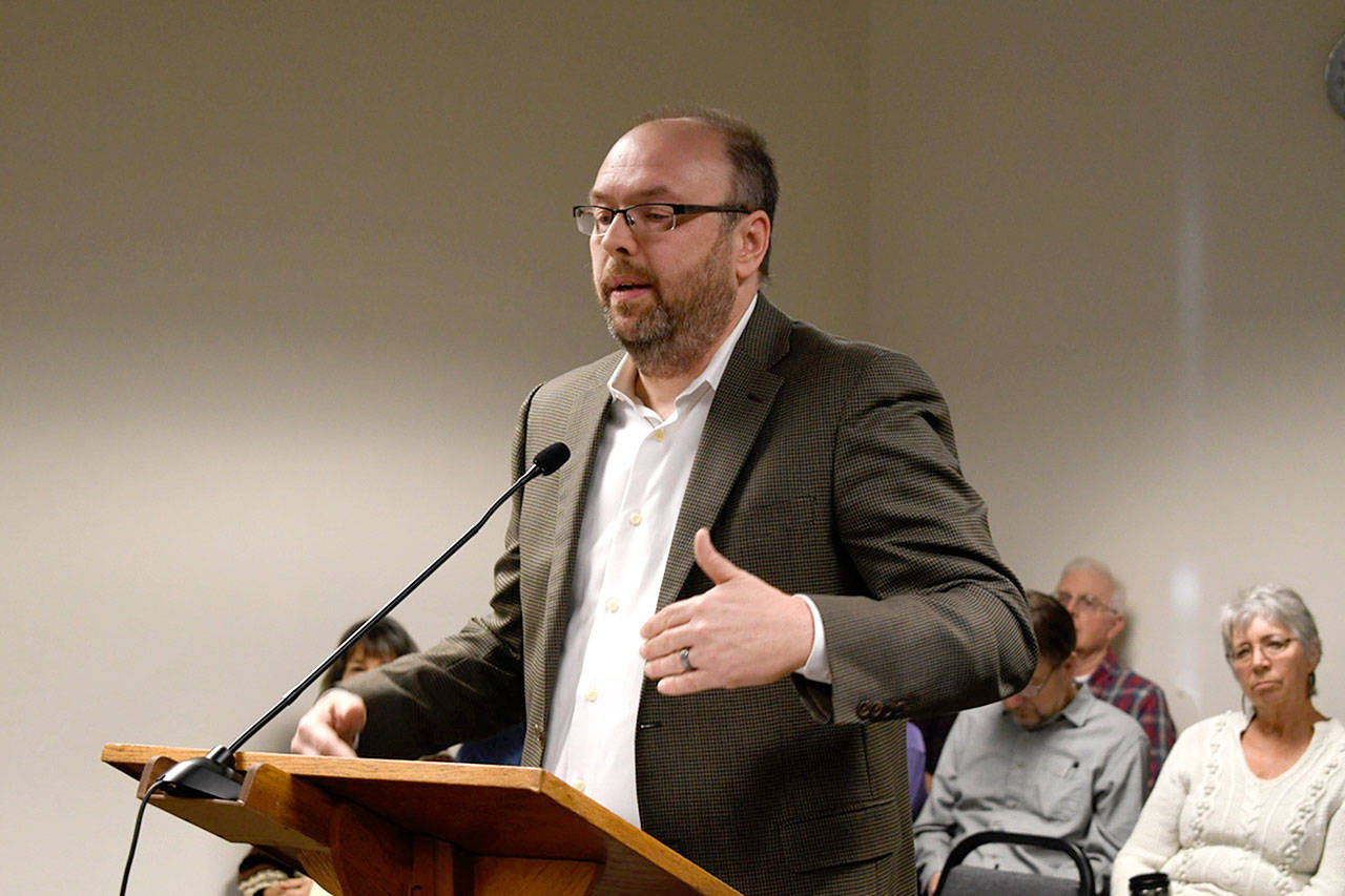 Attorney for Joe D’Amico and Fort Discovery Inc. Greg Overstreet said that he has filed two lawsuits against the Tarboo Ridge Coalition, saying they have been harassing his client. (Jeannie McMacken/Peninsula Daily News)