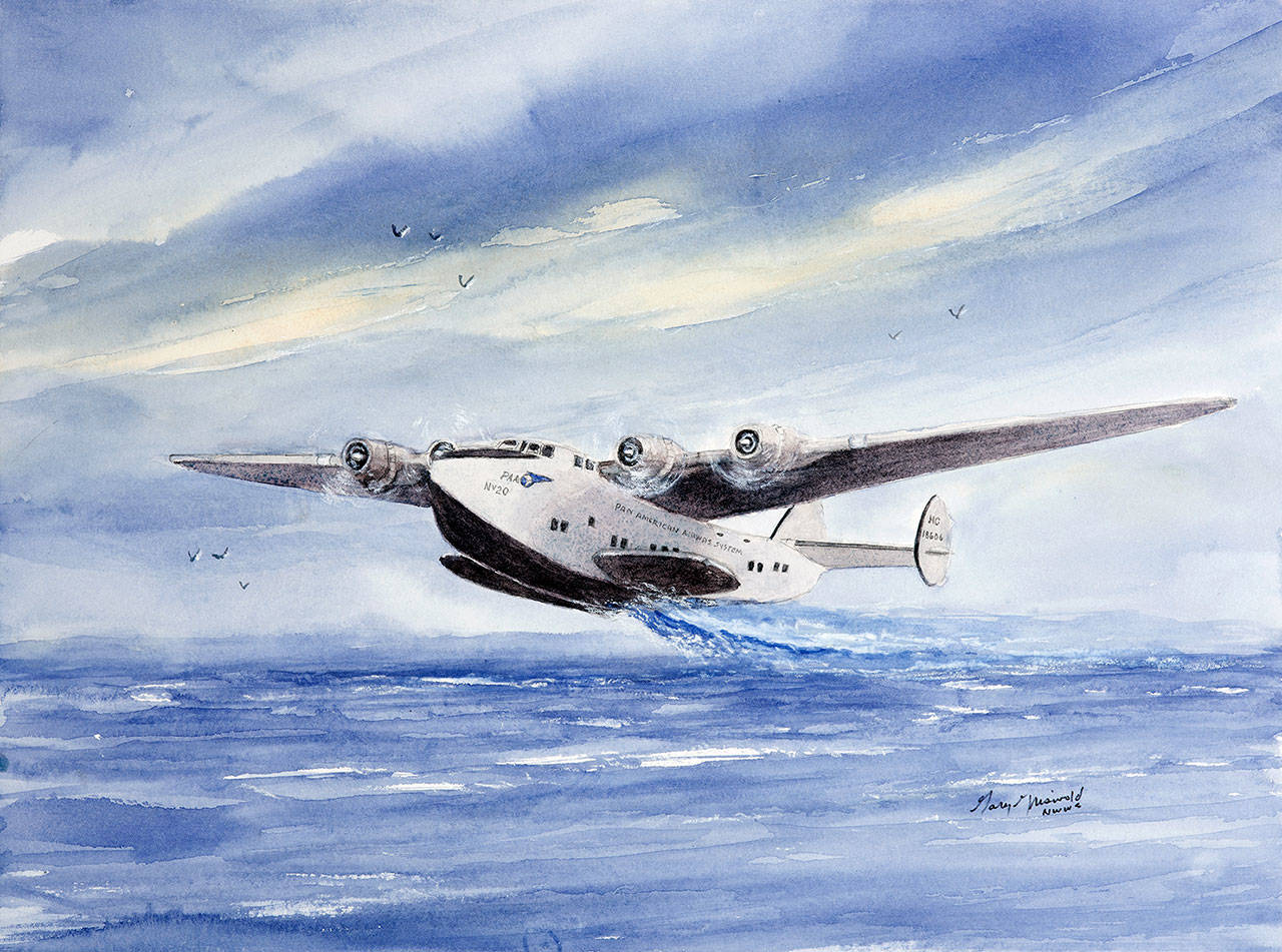 “China Clipper” by Gary Griswold is on display throughout the month of February, with a reception planned Wednesday. ‘China Clipper’ by Gary Griswold is on display throughout the month of February.