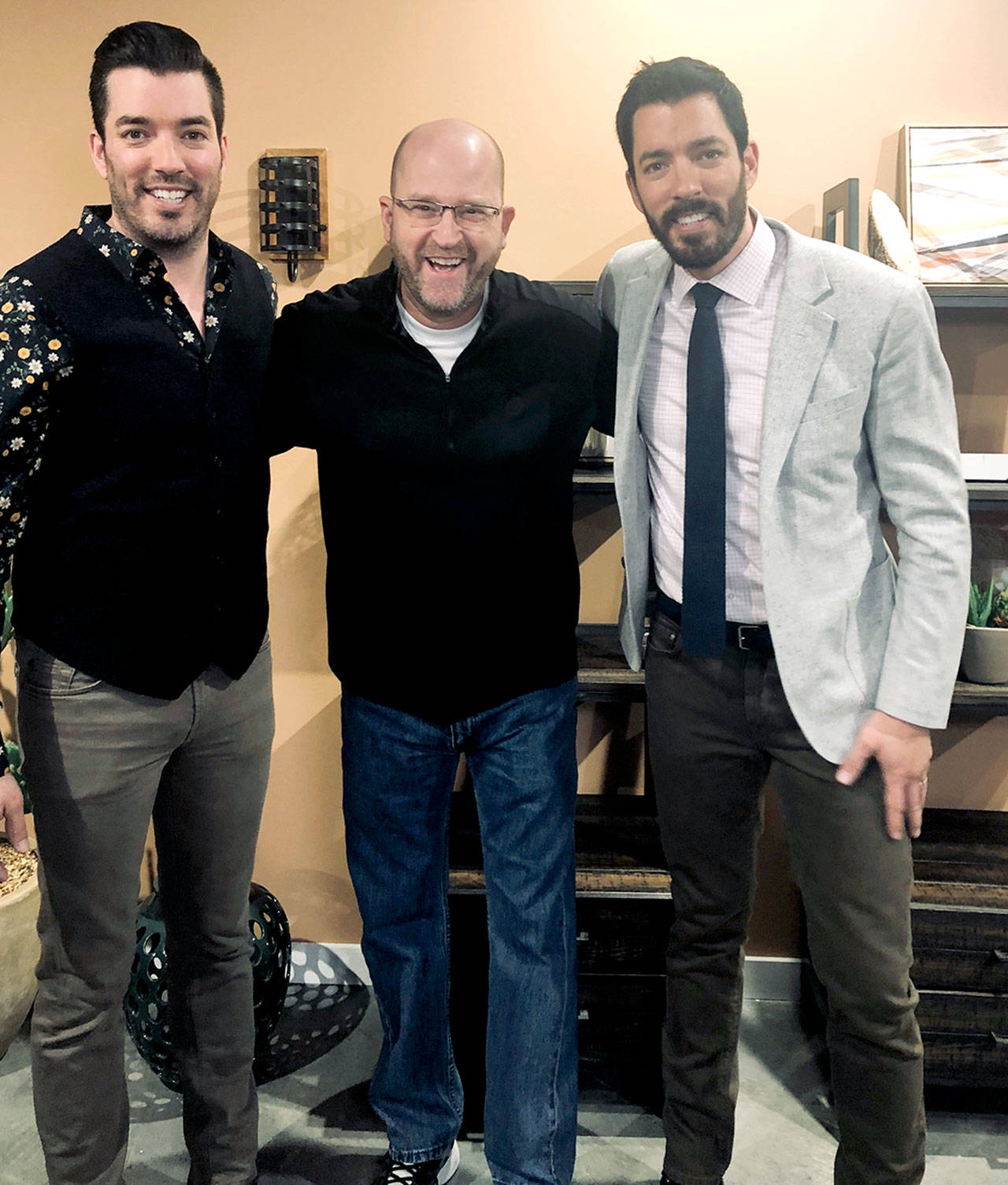 PHOTO: Port Angeles business owner dines with home improvement duo