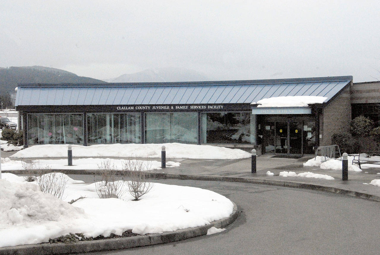A grant that would fund a withdrawal management facility at the Clallam County Juvenile Family Services Facility in Port Angeles, shown Tuesday, is at risk because of higher than-anticipated costs associated with a seclusion room. (Keith Thorpe/Peninsula Daily News)