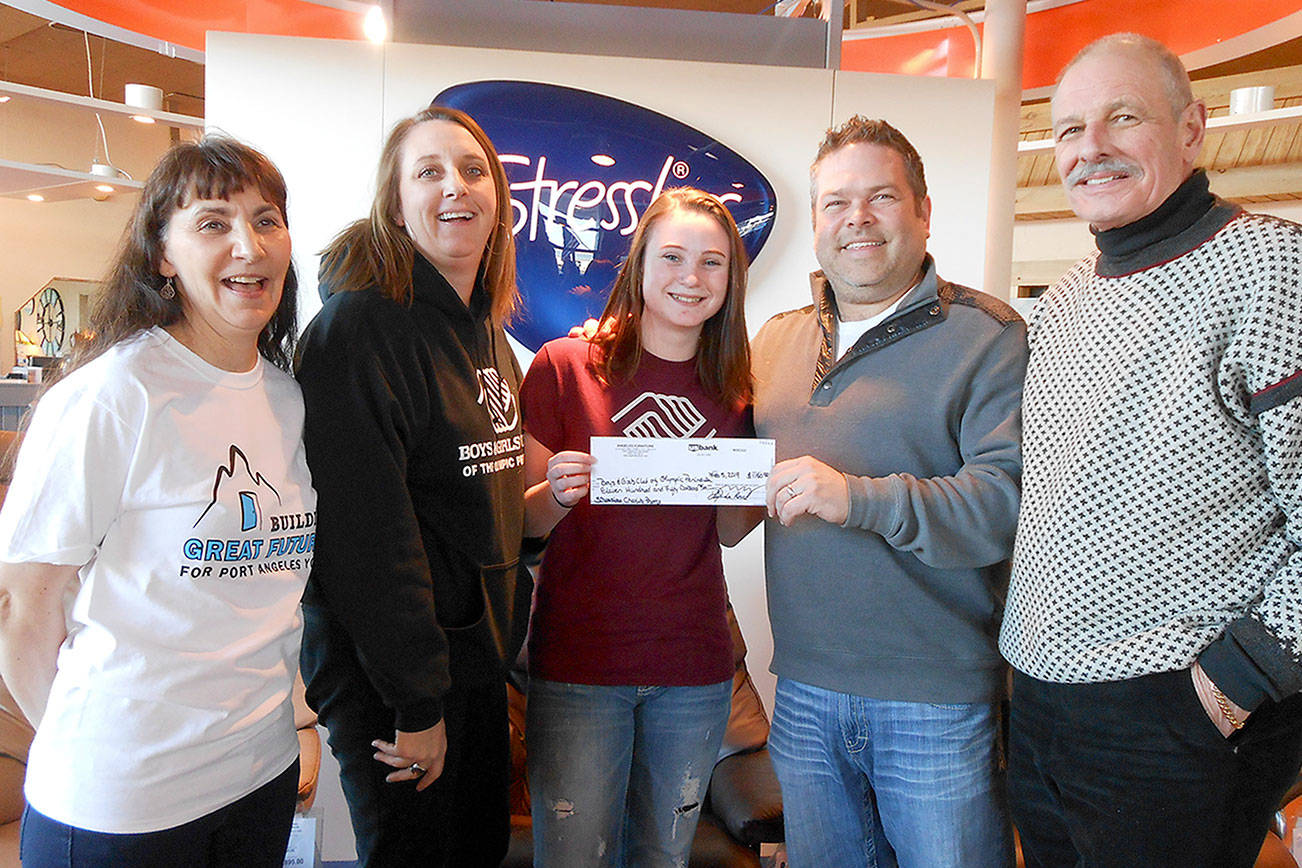 Stressless Chairs donation to Boys and Girls Clubs of the Olympic Peninsula