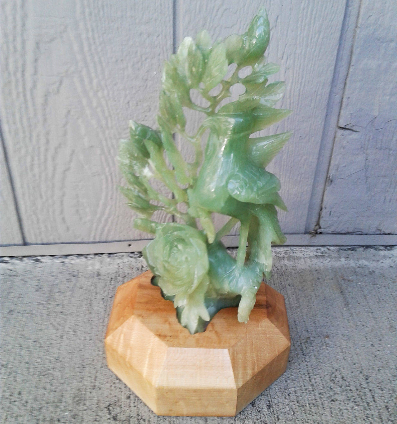 The 2019 Rock, Gem & Jewelry Show features raffle of a jade carving Sunday. (Clallam County Gem & Mineral Association)