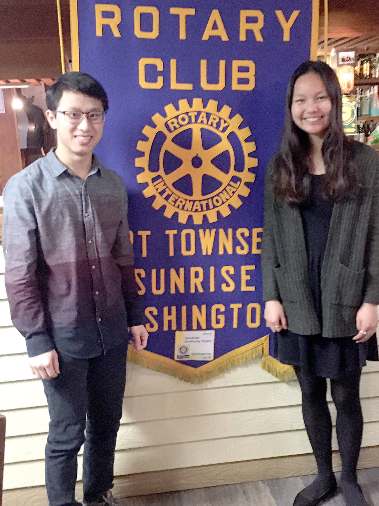 Jason Kunz and Leianna Kunz were chosen by the Port Townsend Sunrise Rotary as its February students of the month