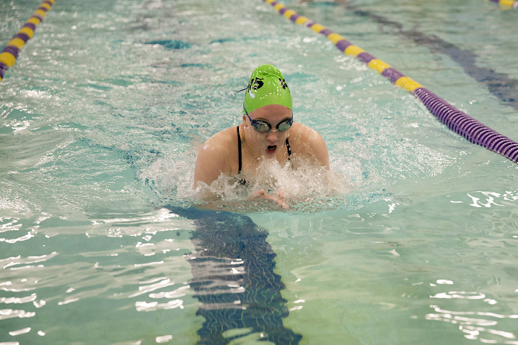 Nadia Cole is a member of the Port Angeles Swim Club and the Port Angeles High School girls swim teams. The 70-plus member swim club is exploring all avenues for practice space during the upcoming closure of William Shore Memorial Pool. Roughrider boys and girls swimmers are expected to practice and compete in Sequim during the 2019-20 school year. (Patty Reifenstahl)