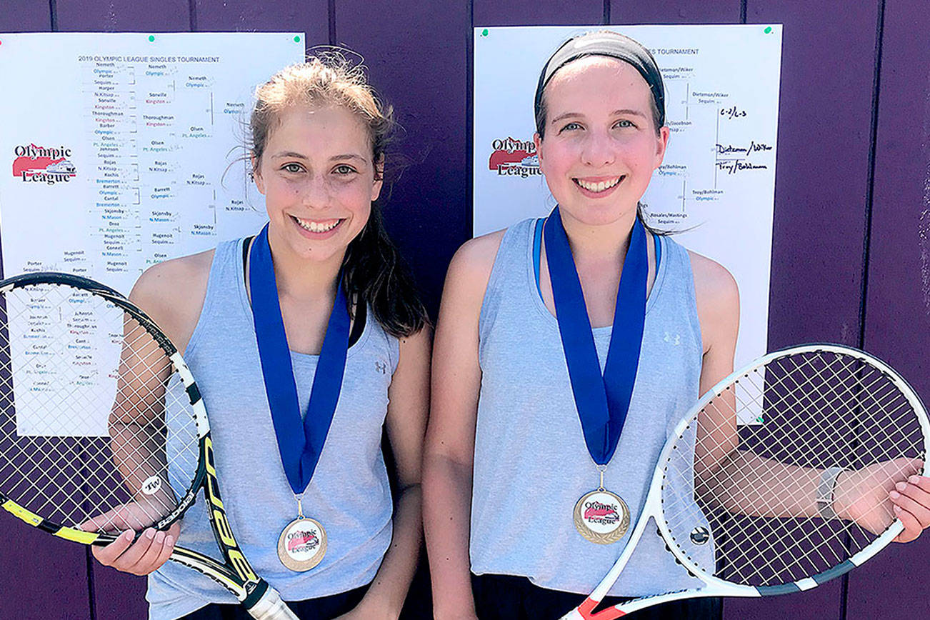 PREP TENNIS: Sequim’s Dietzman, Wiker win Olympic League 2A doubles’ title again